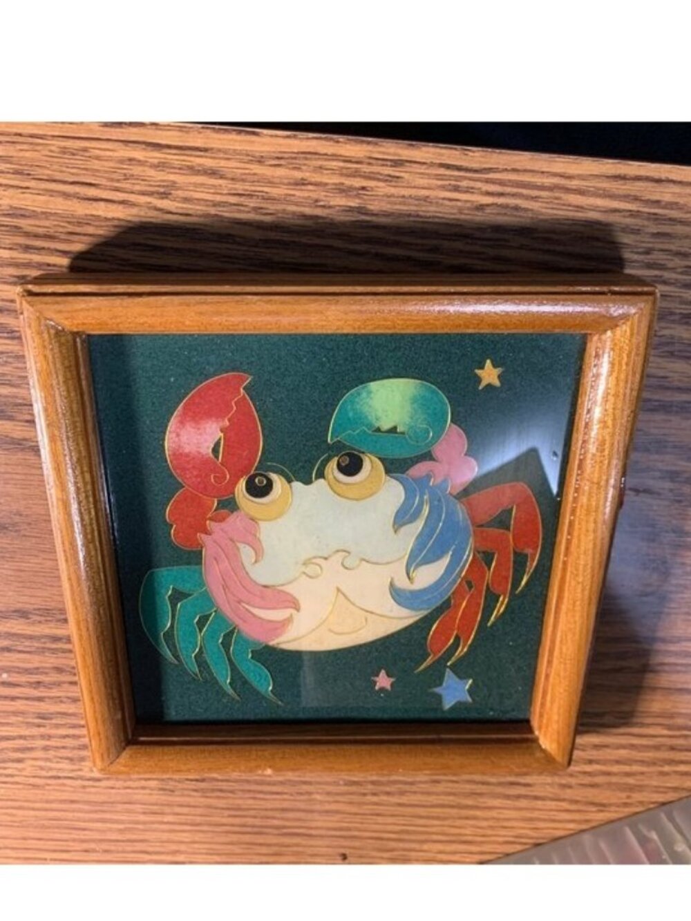 Vintage Cancer Horoscope Framed picture under glass